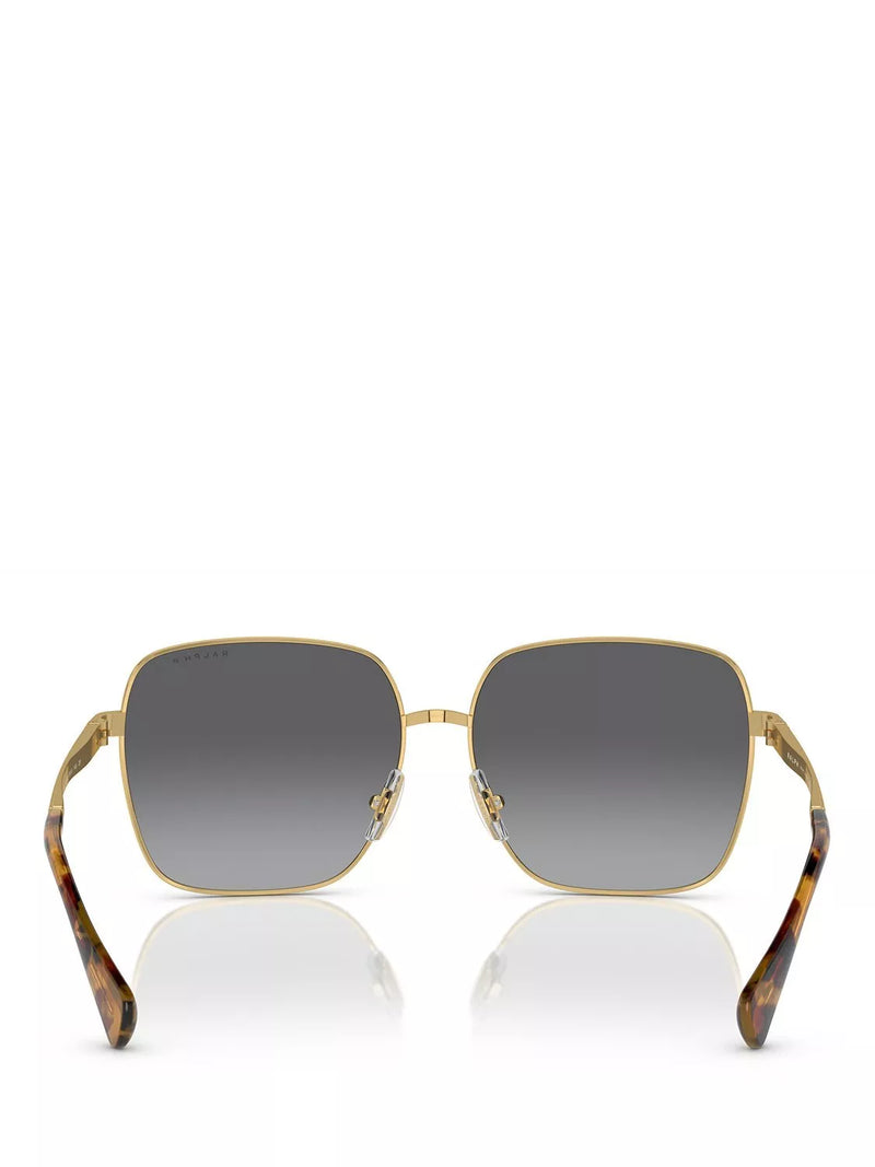 Ralph Lauren square sunglasses shiny gold metal frame - British product