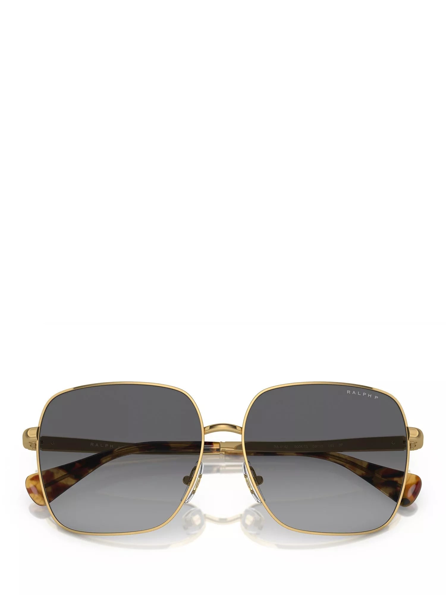 Ralph Lauren square sunglasses shiny gold metal frame - British product