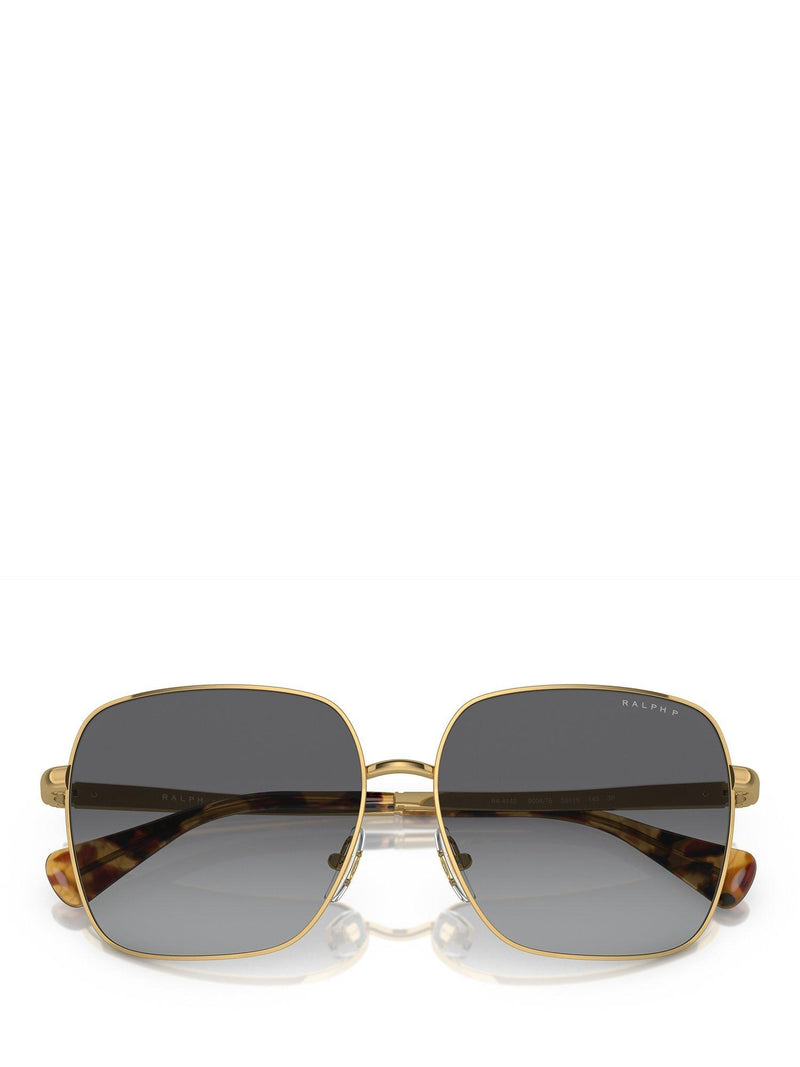 Ralph Lauren square sunglasses shiny gold metal frame - British product