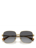 Ralph Lauren square sunglasses shiny gold metal frame - British product