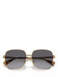 Ralph Lauren square sunglasses shiny gold metal frame - British product