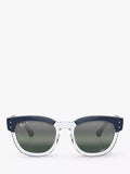Ray-Ban RB0298S round sunglasses blue transparent frame 53mm, imported from the UK