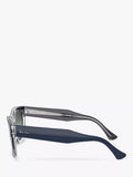 Ray-Ban RB0298S round sunglasses blue transparent frame 53mm, imported from the UK