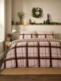 Vantona Green Supersoft Brushed Cotton Plaid Duvet Cover Set