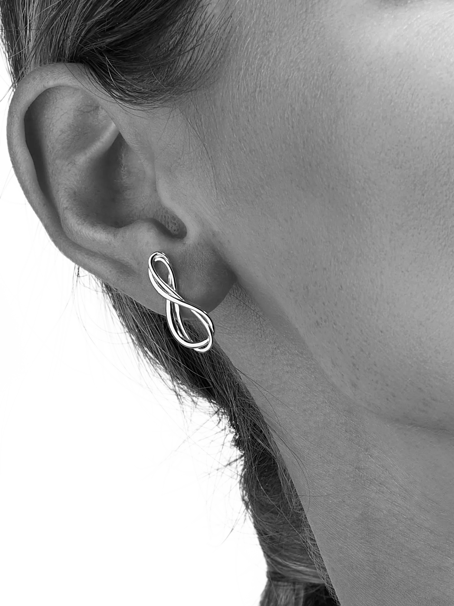 Kit Heath infinity stud earrings silver, UK version