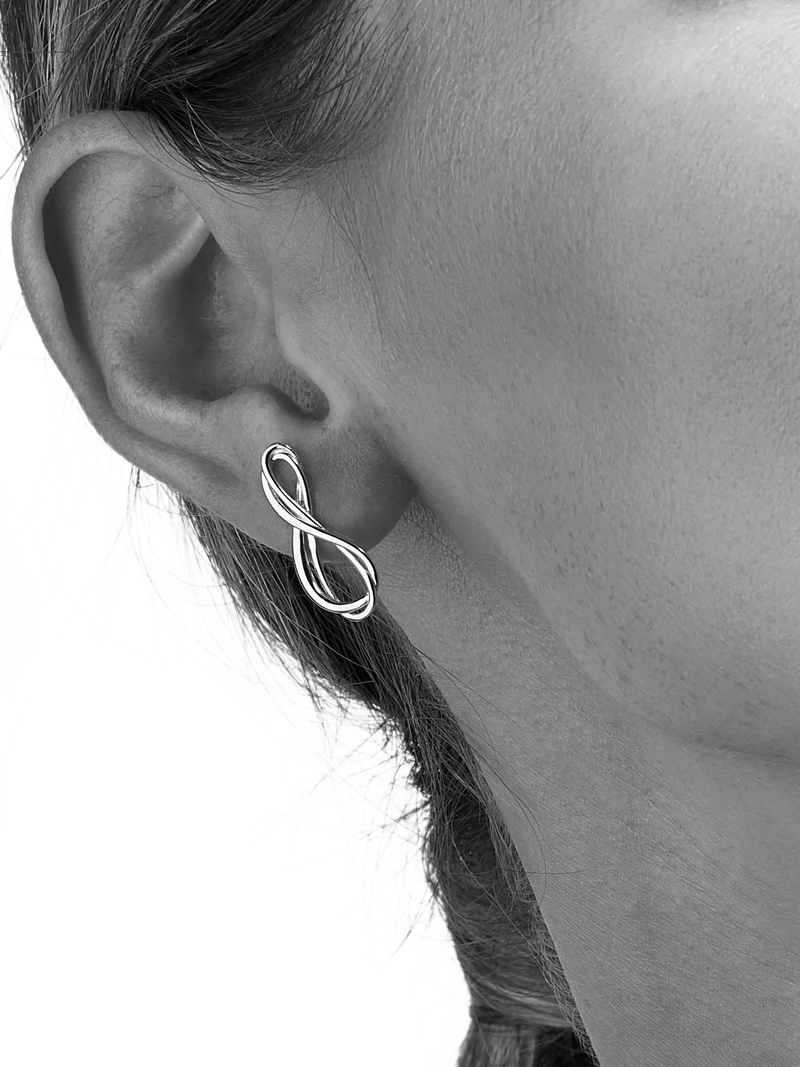 Kit Heath infinity stud earrings silver, UK version