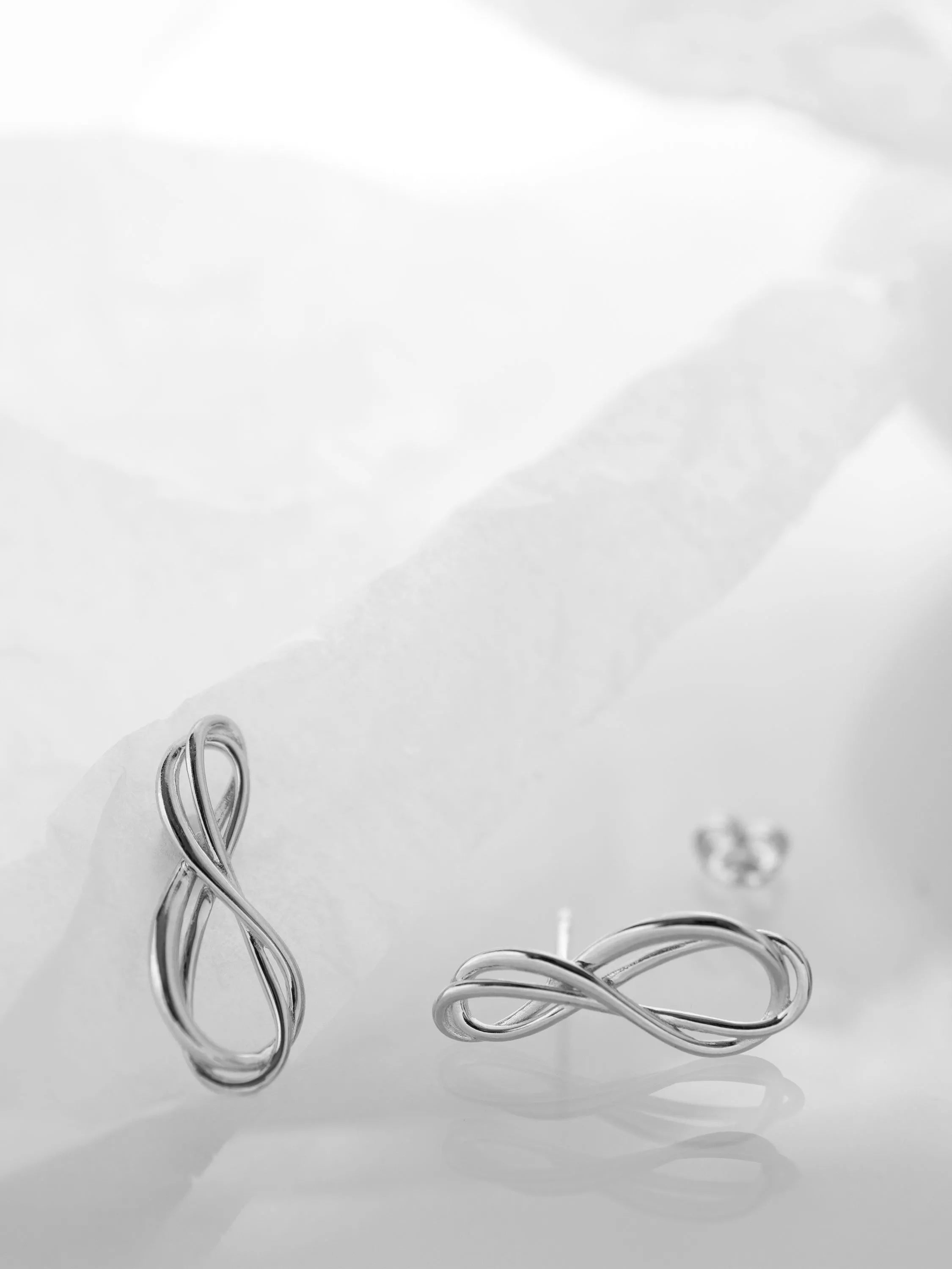 Kit Heath infinity stud earrings silver, UK version