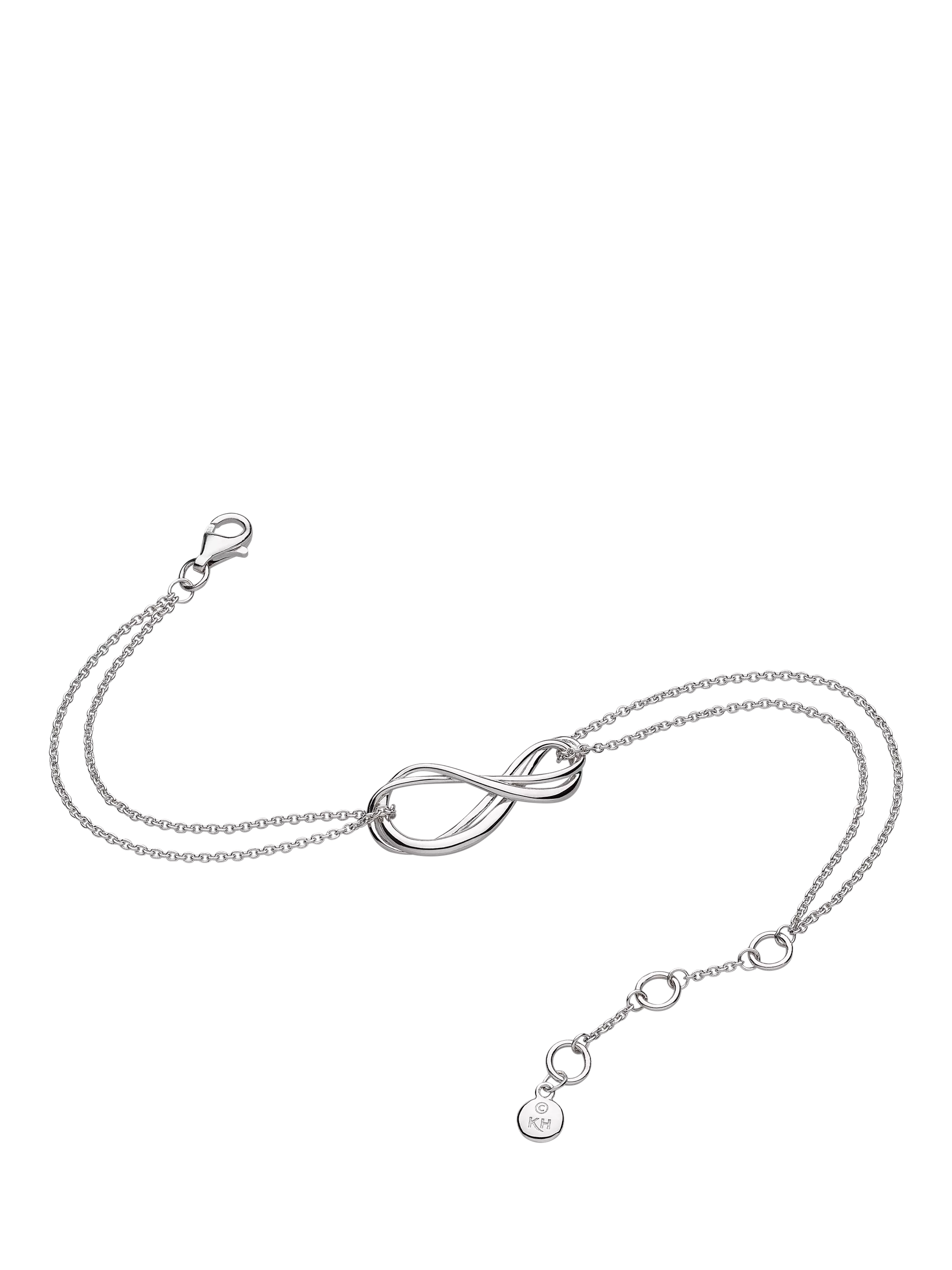 Kit Heath infinity double chain bracelet silver - British product