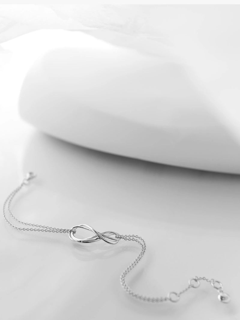 Kit Heath infinity double chain bracelet silver - British product