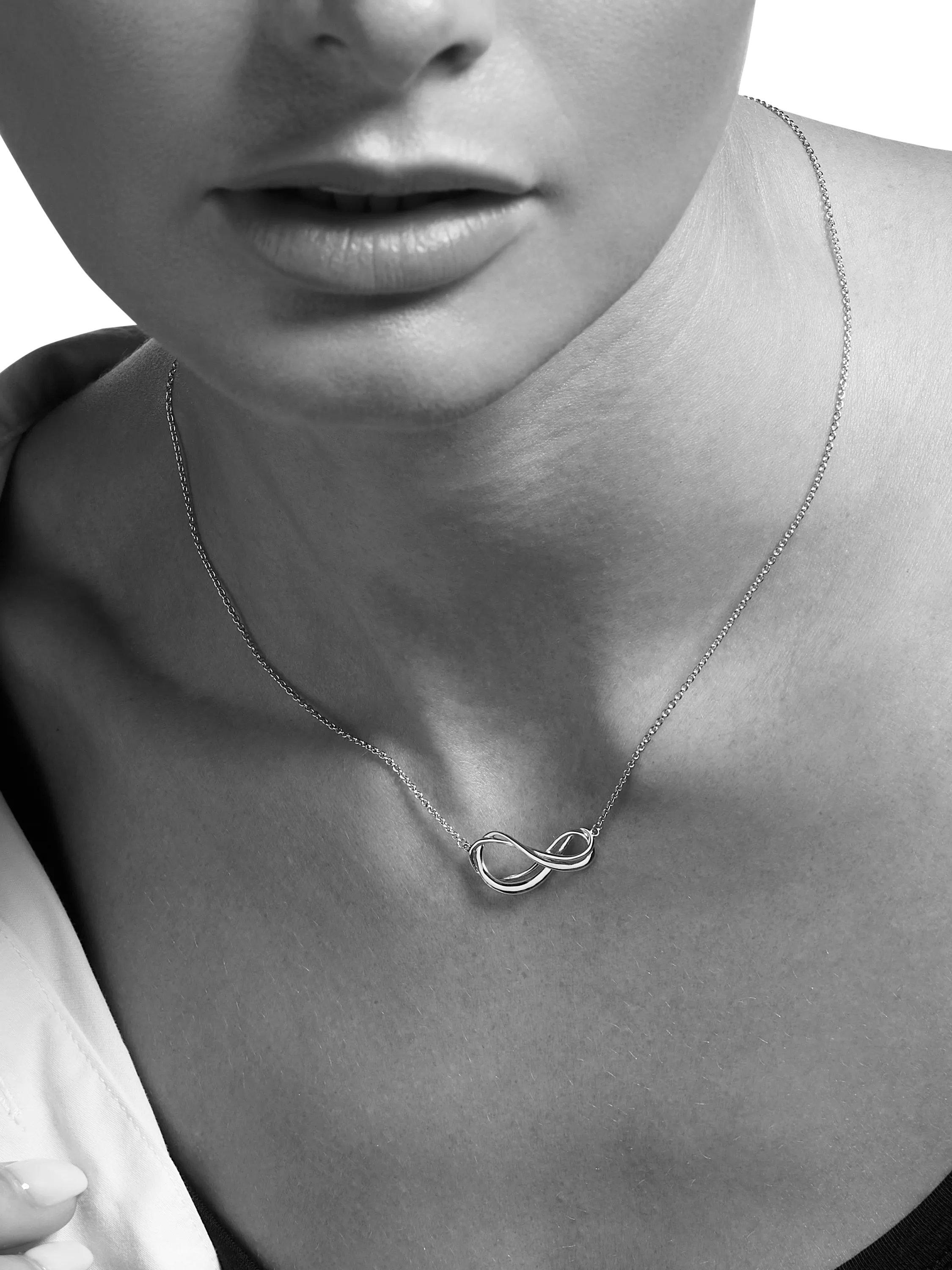 Kit Heath Infinity Pendant Necklace in silver (British brand)