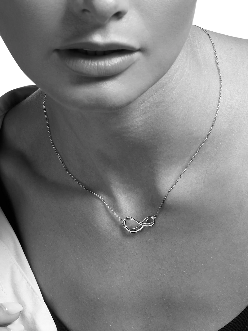 Kit Heath Infinity Pendant Necklace in silver (British brand)