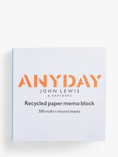 John Lewis 500-Sheet Multi-Coloured Memo Block- Kjøp online på McGrocer