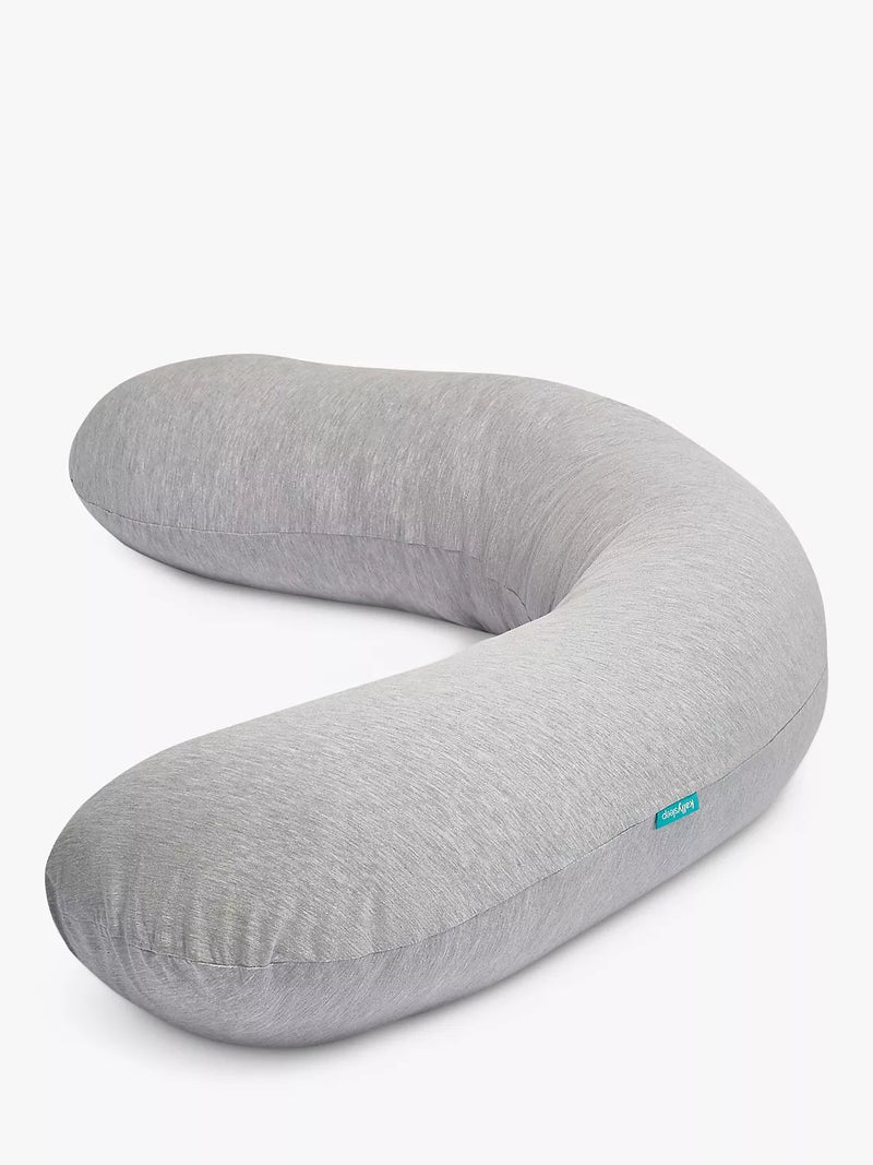 Kally Sleep full length body support pillow in grey, UK version