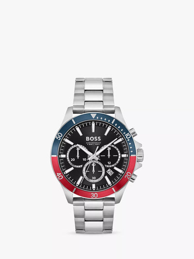 John Lewis BOSS Men's Troper Chronograph Bracelet Strap Watch- Buy online at McGrocer
