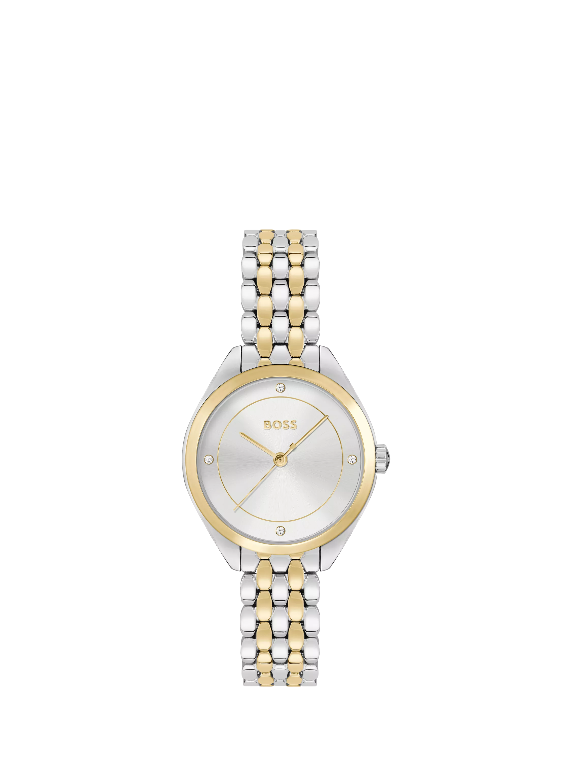 BOSS Mae women's bracelet watch silver dial polished case, UK version