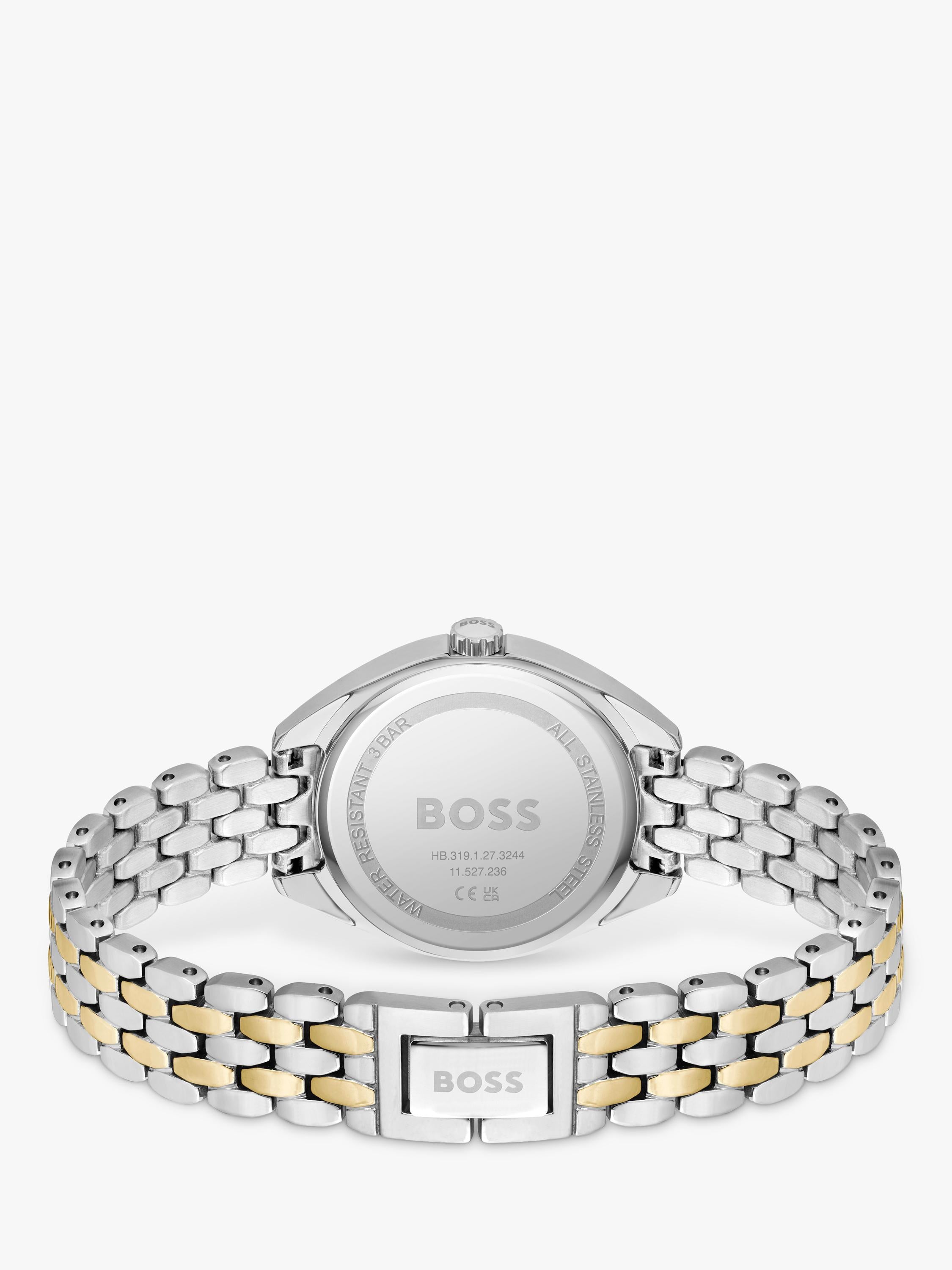 BOSS Mae women's bracelet watch silver dial polished case, UK version