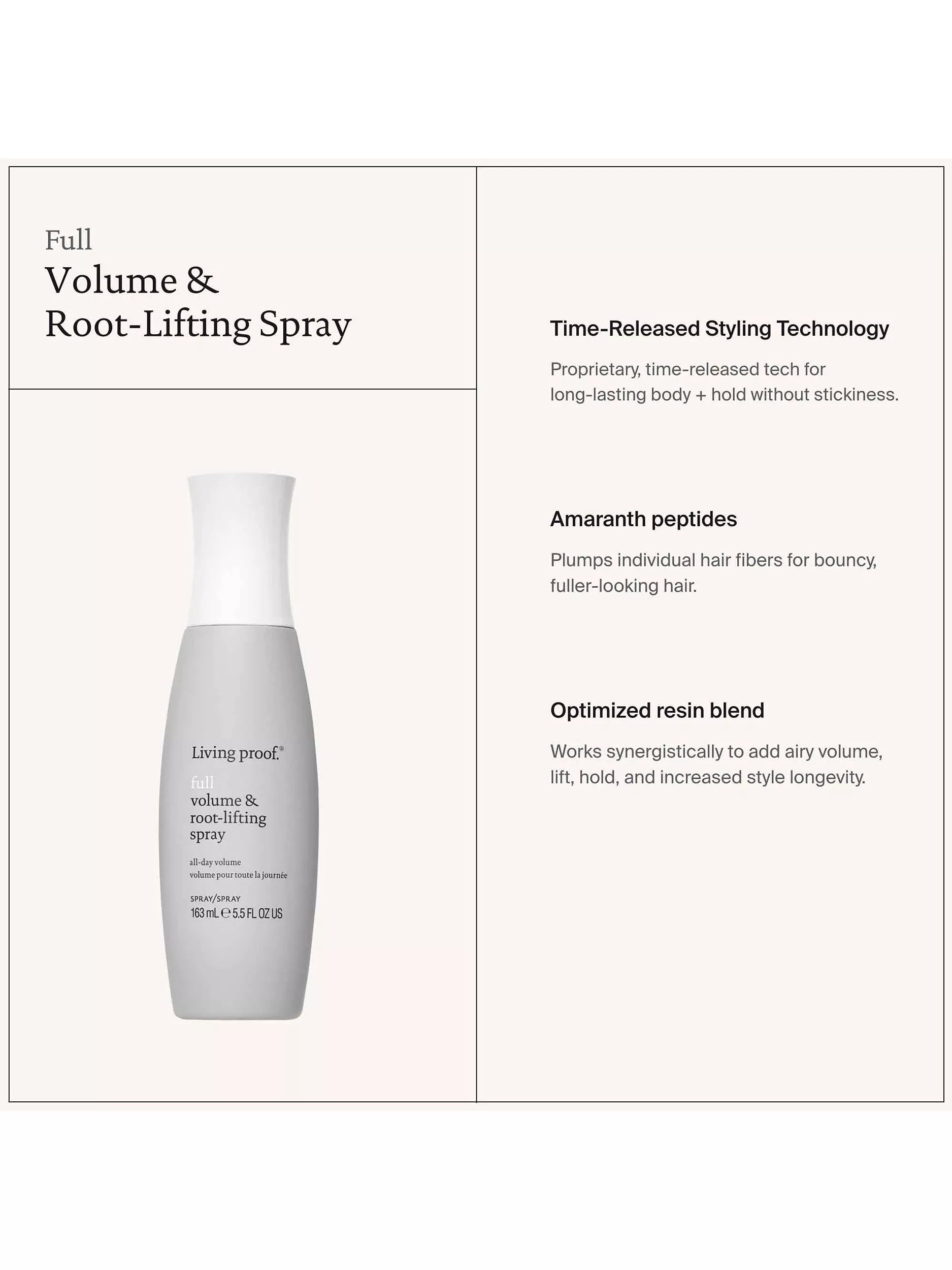 Living Proof Root-Lifting Spray 163ml, UK version