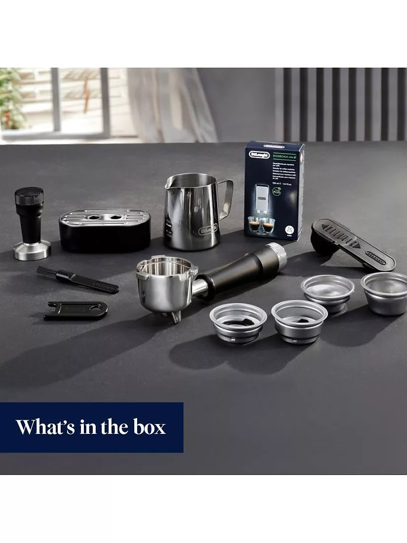 De'Longhi Dedica Maestro Plus silver coffee machine - British product