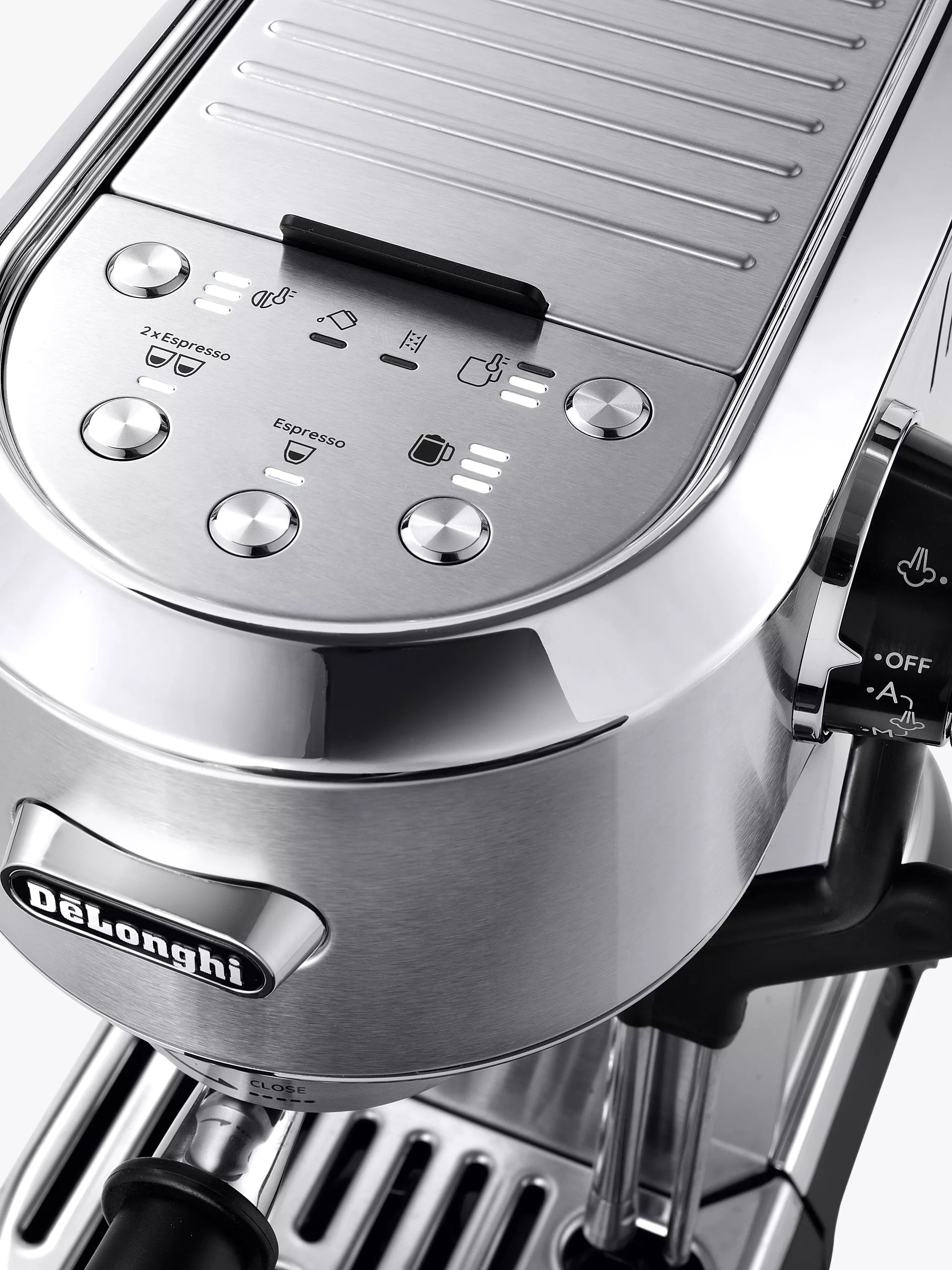 De'Longhi Dedica Maestro Plus silver coffee machine - British product