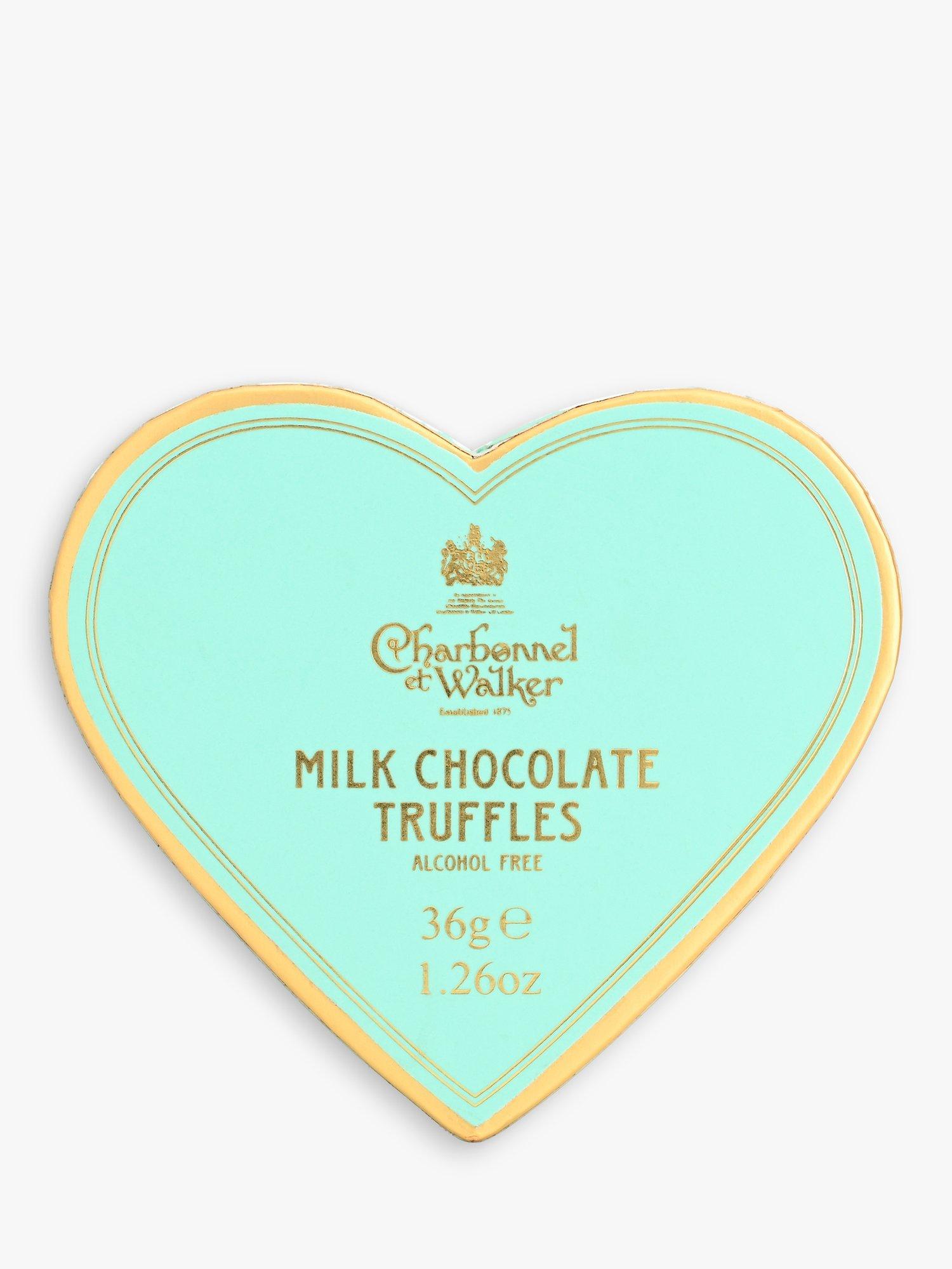 Charbonnel et Walker Mini Blue Heart milk chocolate truffles 34g - British product