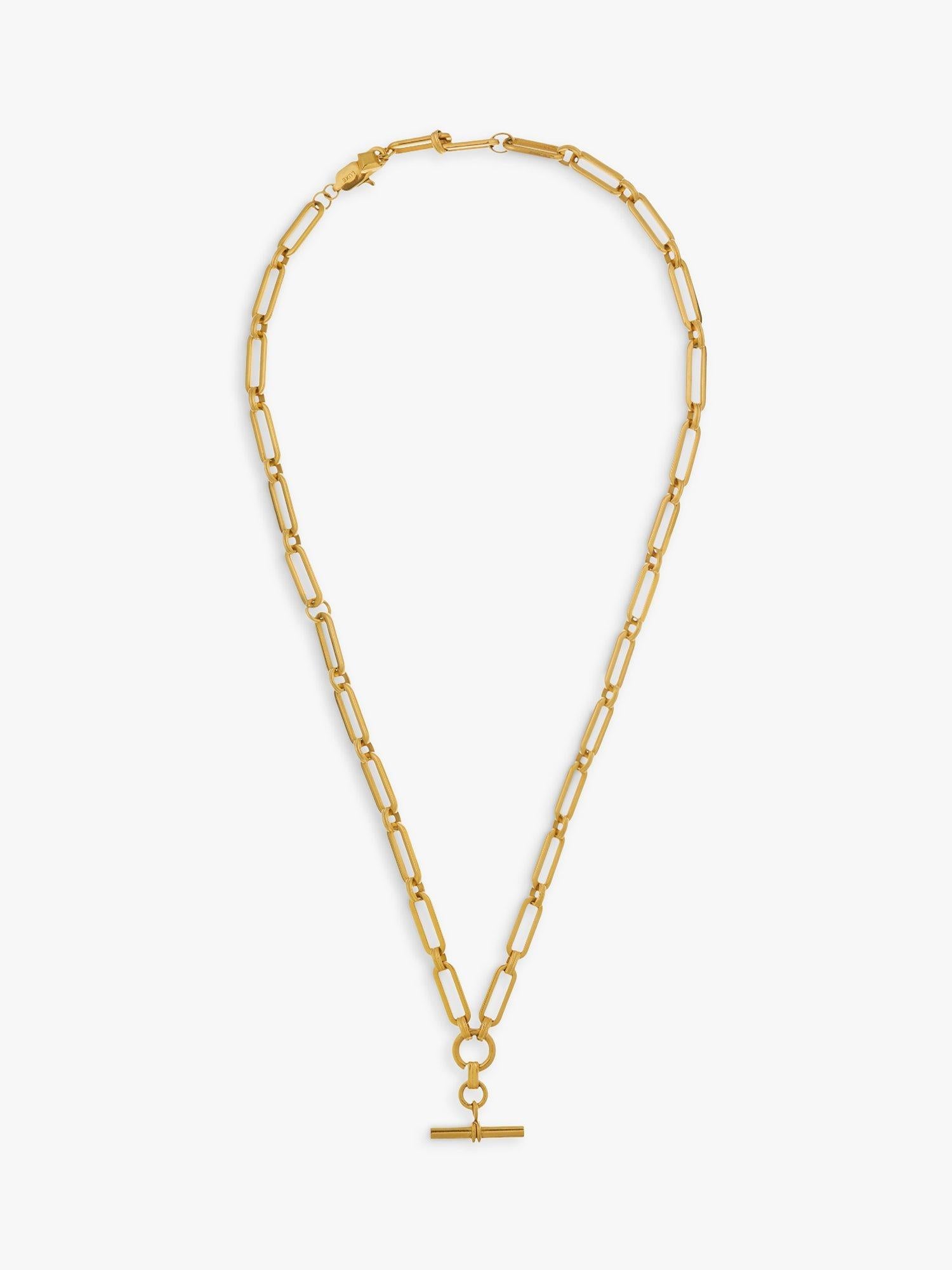 Orelia goldene lineare Glieder-T-Bar-Halskette 45cm, importiert aus Großbritannien