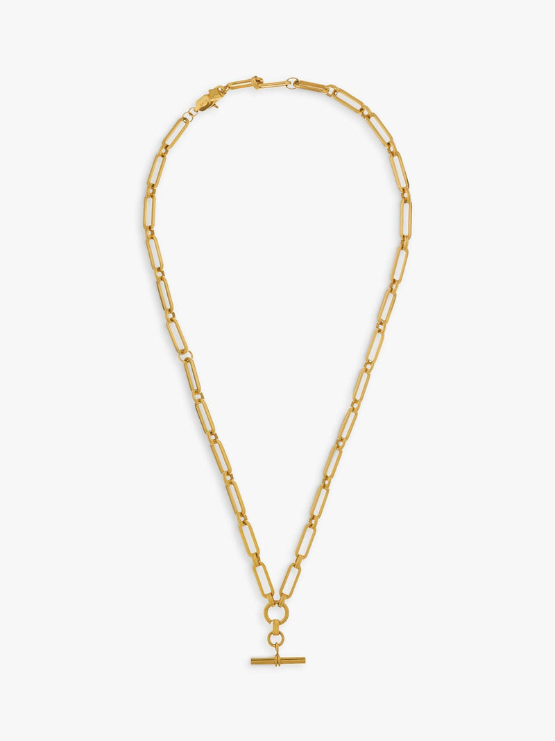 Orelia goldene lineare Glieder-T-Bar-Halskette 45cm, importiert aus Großbritannien