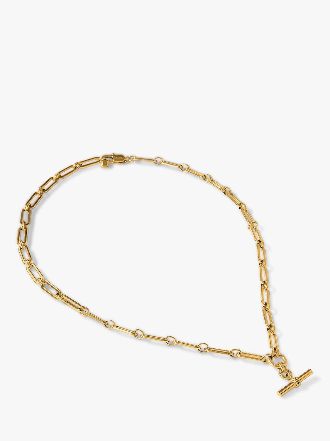 Orelia goldene lineare Glieder-T-Bar-Halskette 45cm, importiert aus Großbritannien