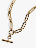 Orelia goldene lineare Glieder-T-Bar-Halskette 45cm, importiert aus Großbritannien