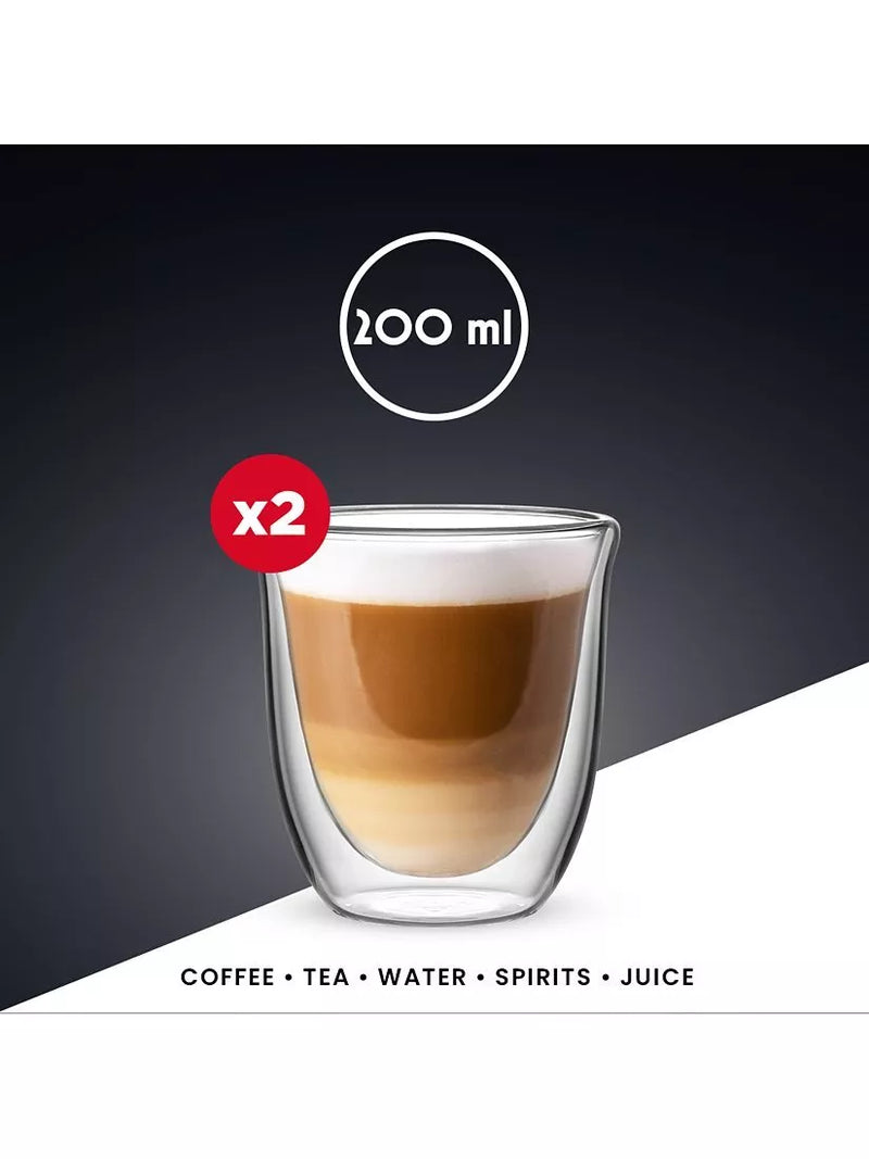 Bialetti double walled coffee glasses 200ml clear, imported from the UK