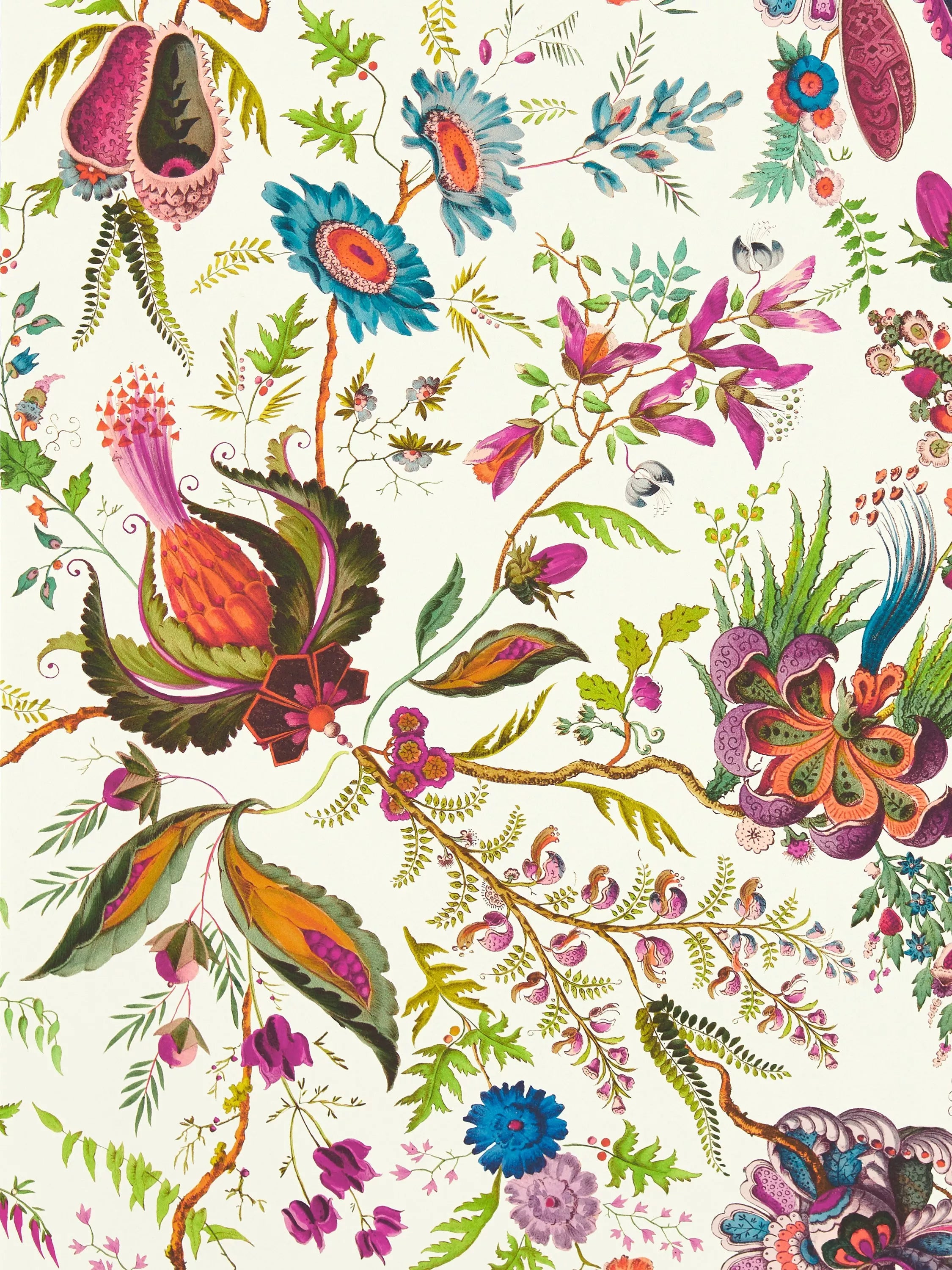 Harlequin Wonderland Blomstertapet 10,05m x 68,5cm - Britisk produkt