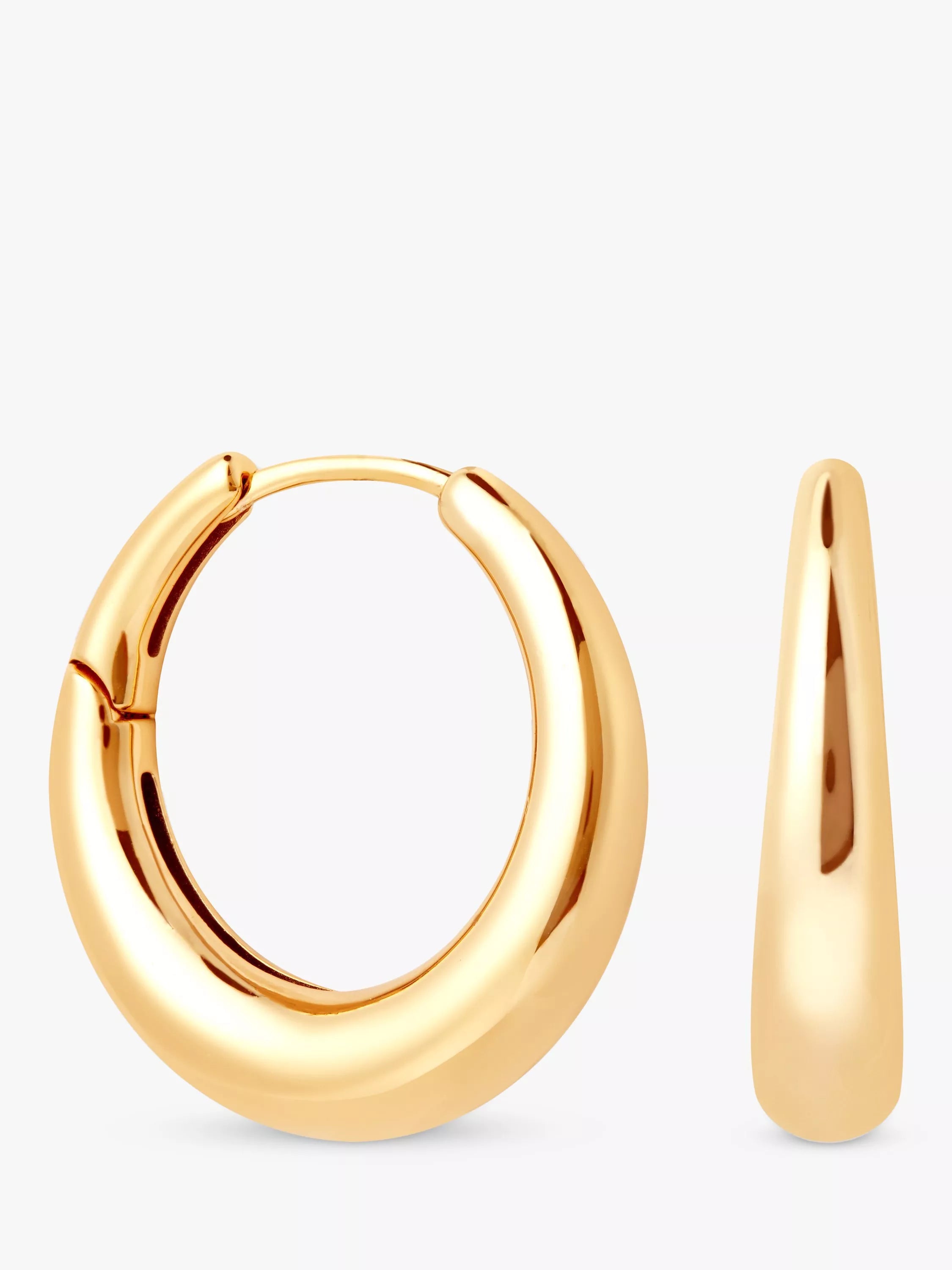 Astrid & Miyu gold dome hoop earrings 3cm - British product