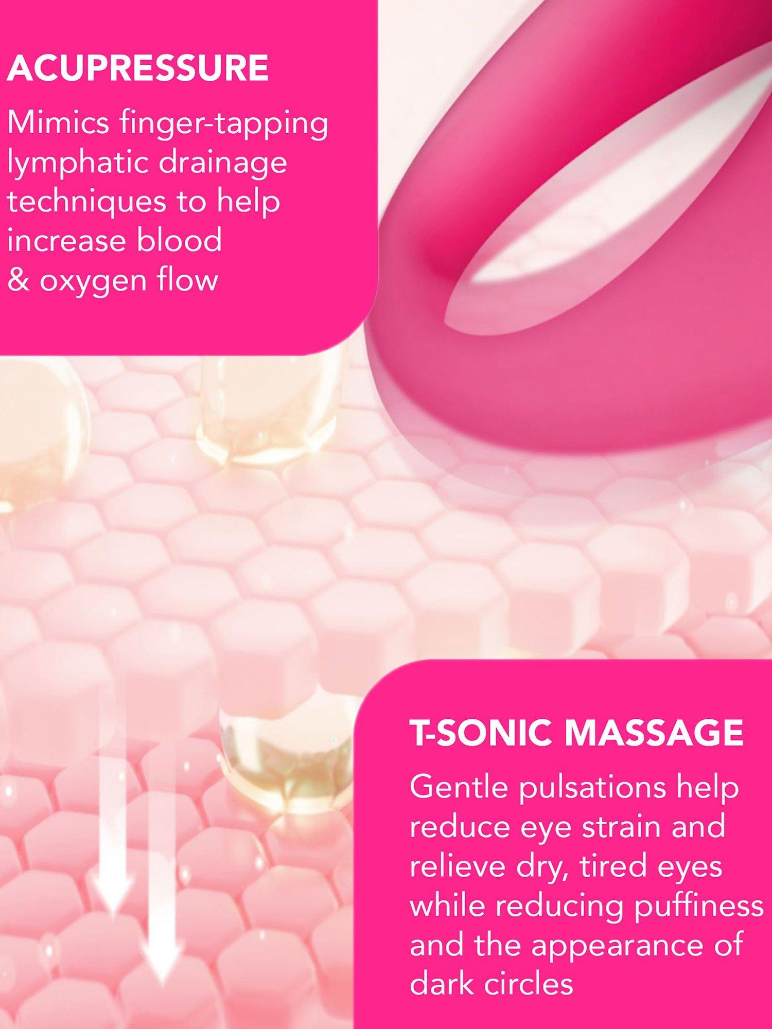 FOREO IRIS 2 eye massager in Fuchsia, imported from the UK