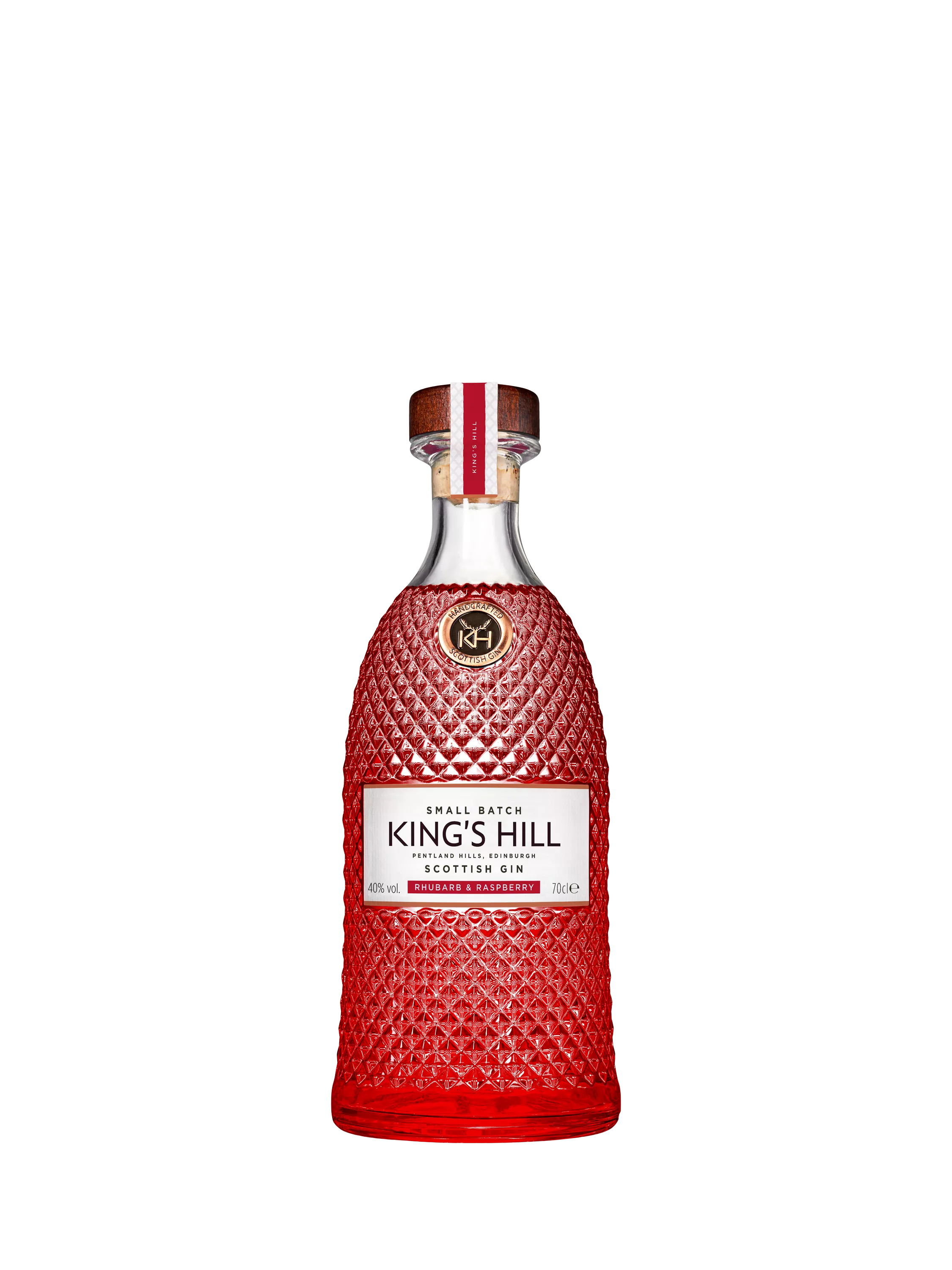 Kings Hill rhubarb and raspberry flavoured gin 70cl, UK version