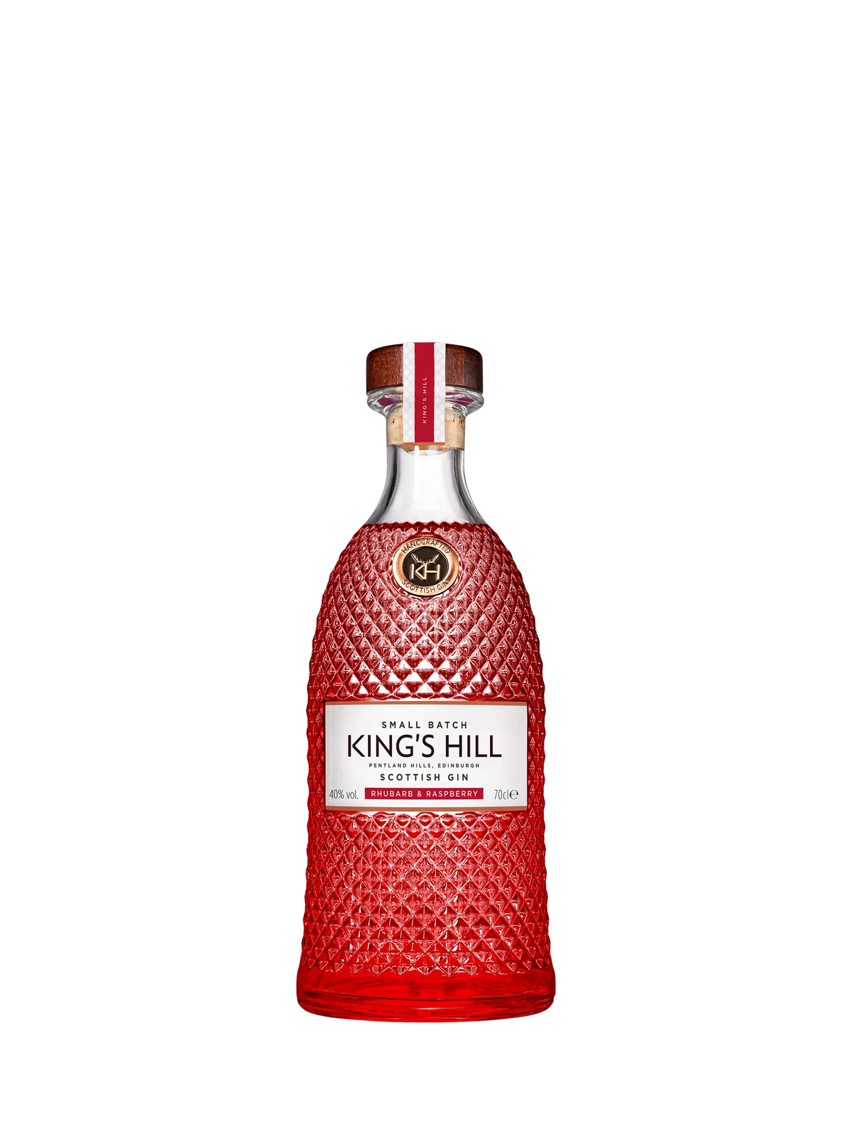 Kings Hill rhubarb and raspberry flavoured gin 70cl, UK version