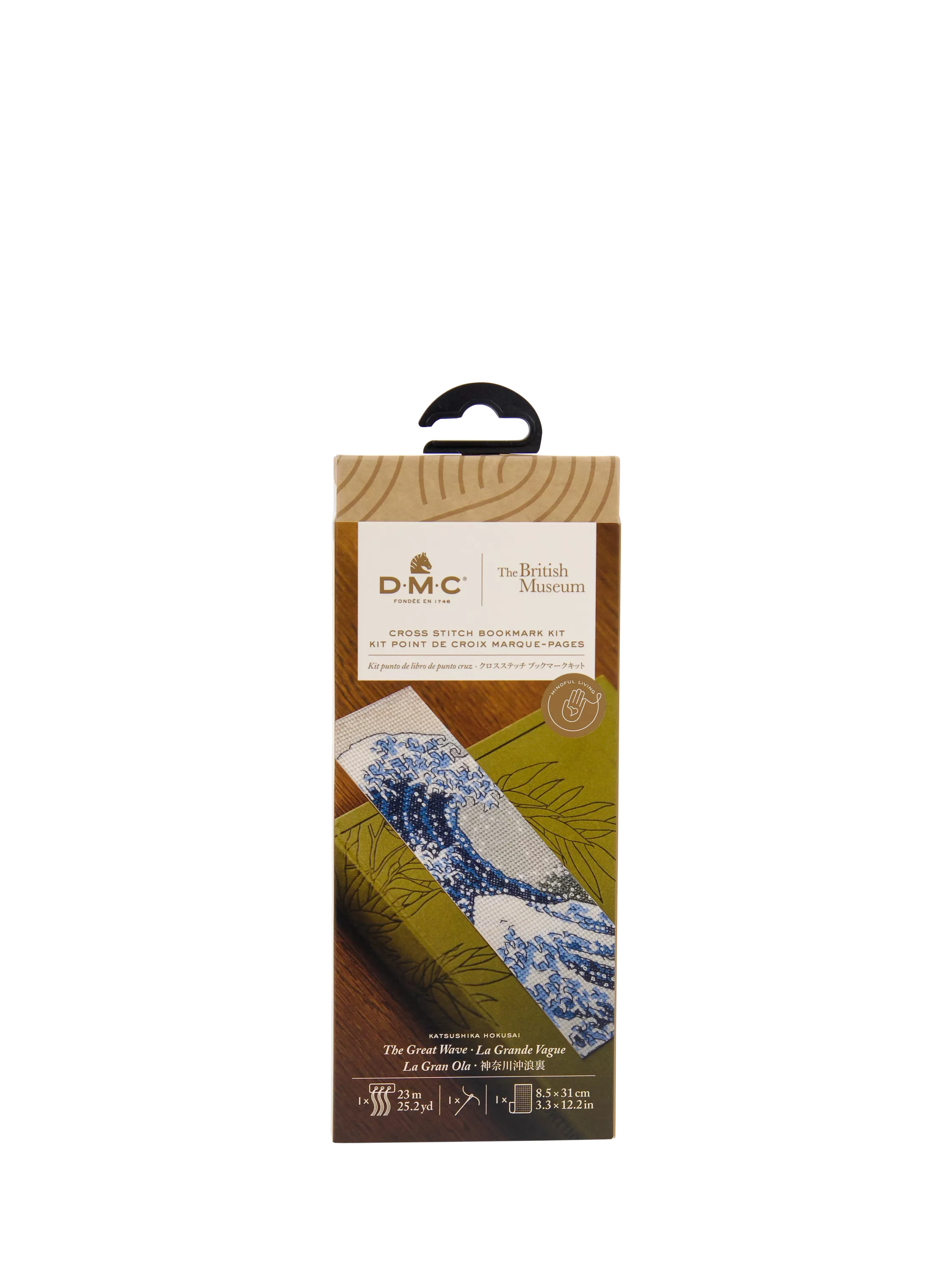 DMC The Great Wave bookmark cross stitch kit - British product