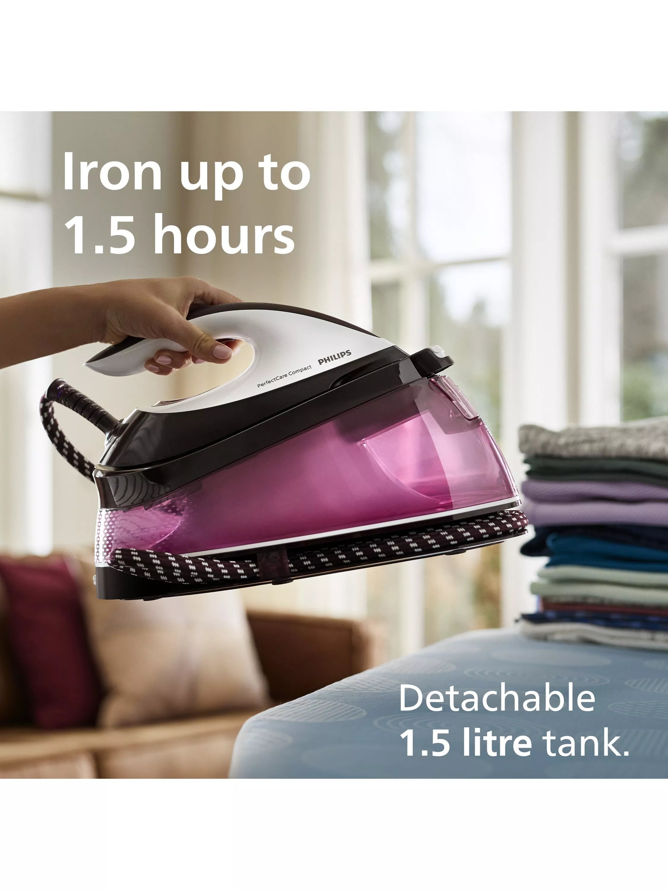 Philips PerfectCare compact steam generator iron rose, imported from the UK