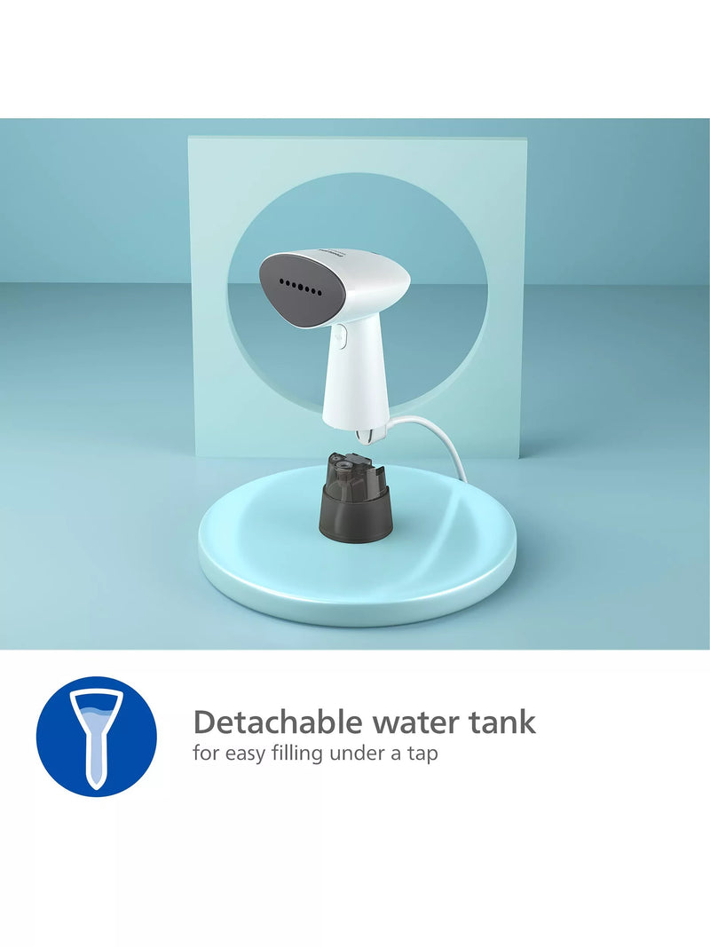 Philips 1000 Series handheld clothes steamer white grey, UK version