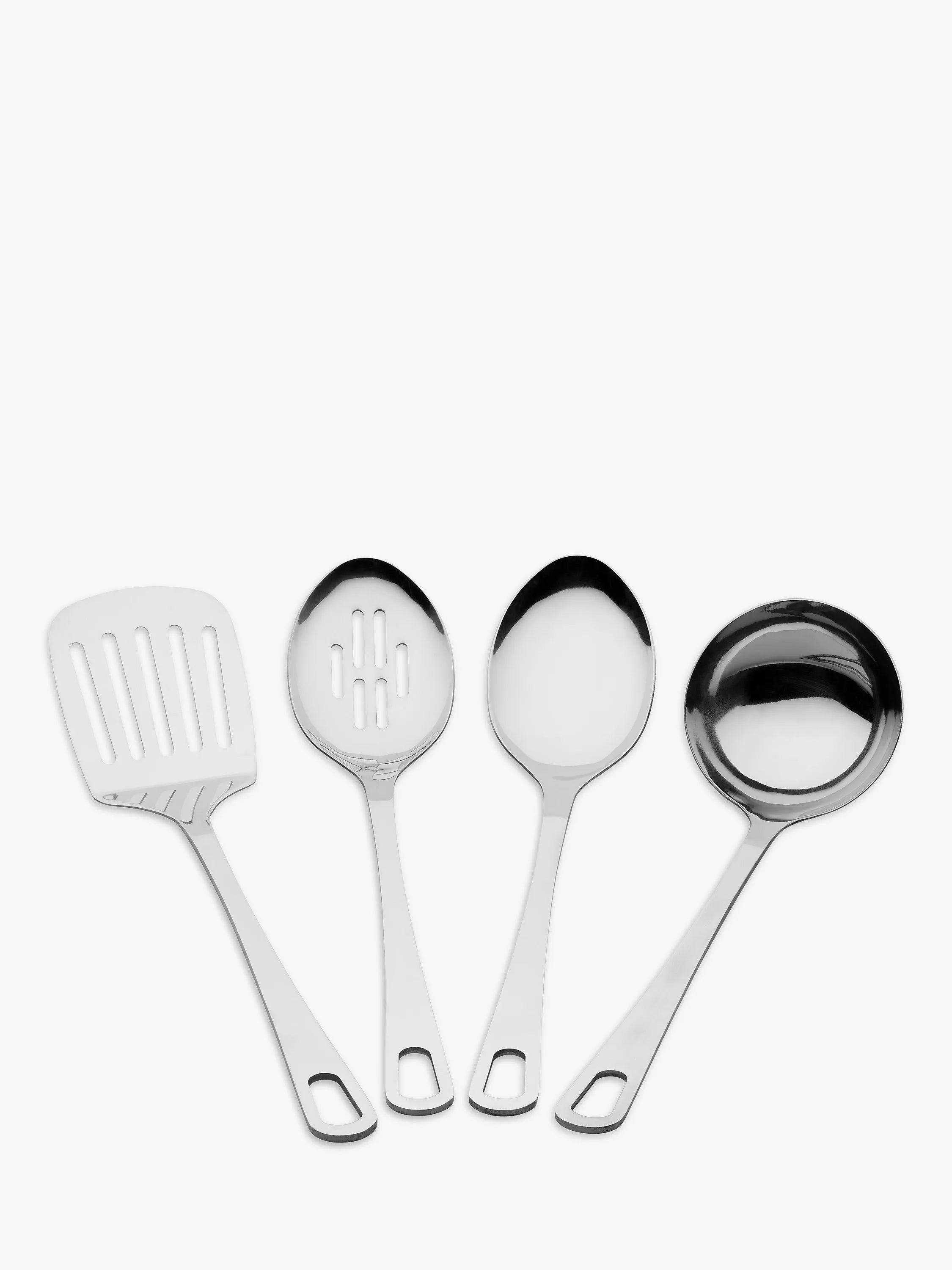 John Lewis stainless steel kitchen utensil set of 4, UK version
