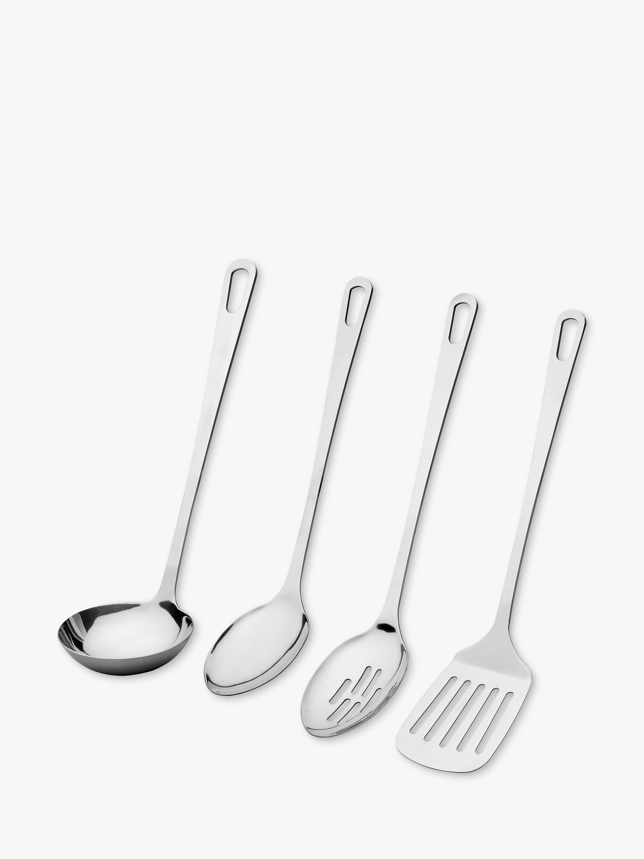 John Lewis stainless steel kitchen utensil set of 4, UK version