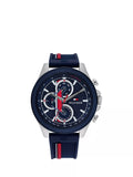 Tommy Hilfiger men's chronograph silicone strap watch navy, imported from the UK