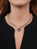 Lauren Ralph Lauren Sterling Silber Perlen T-Bar Halskette 43cm, UK-Version