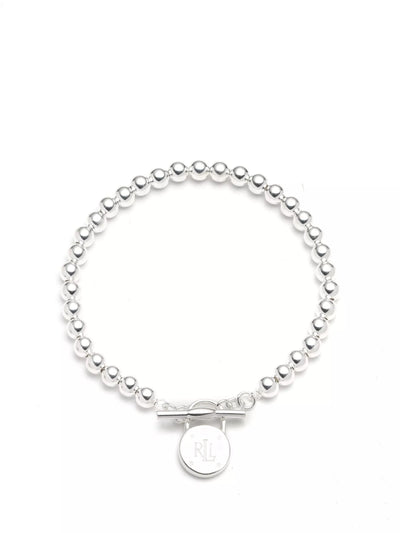 John Lewis Ralph Lauren Sterling Silver Beaded T-Bar Bracelet 18.4cm- Buy online at McGrocer