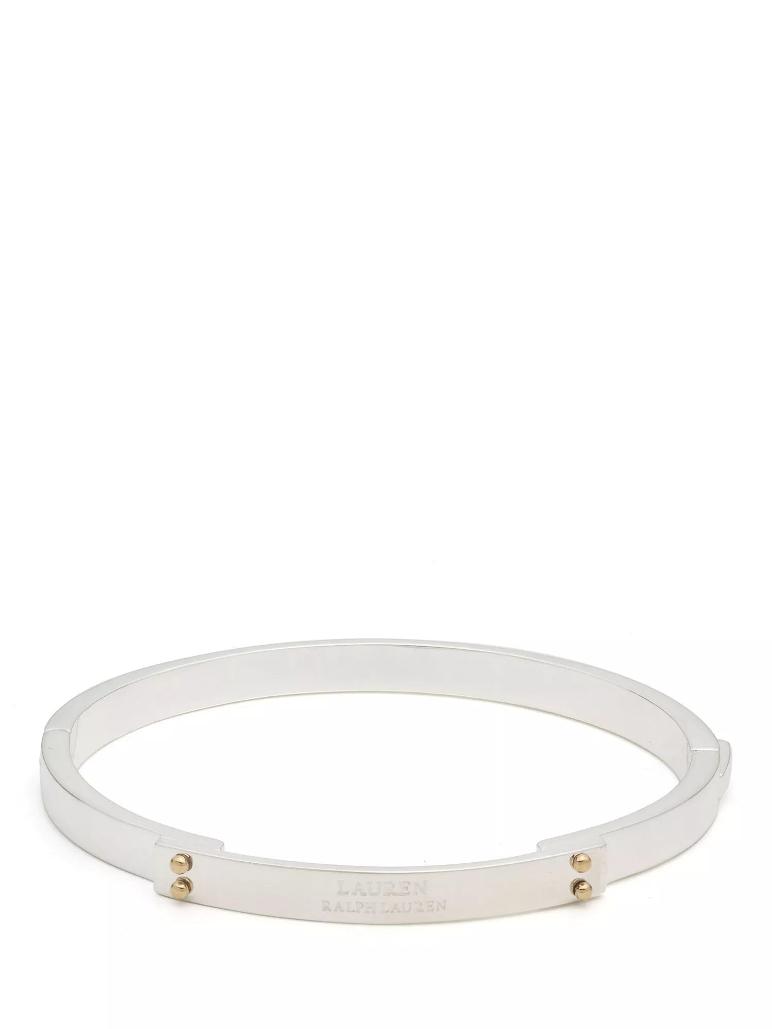 Ralph Lauren sterling silver stud bangle with gold and silver accents (British brand)