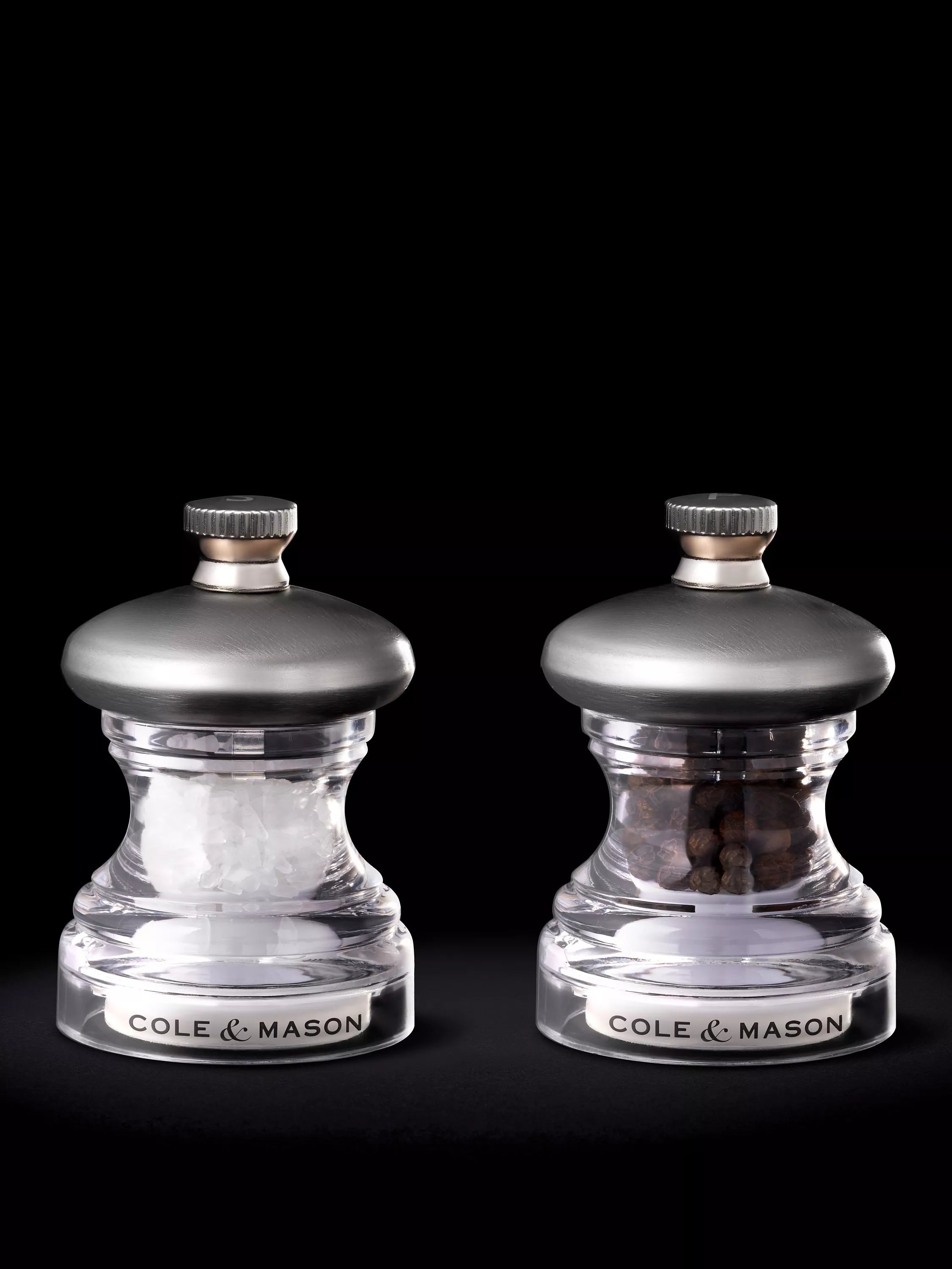 Cole & Mason Button Precision+ Salz- und Pfeffermühlen, importiert aus dem Vereinigten Königreich
