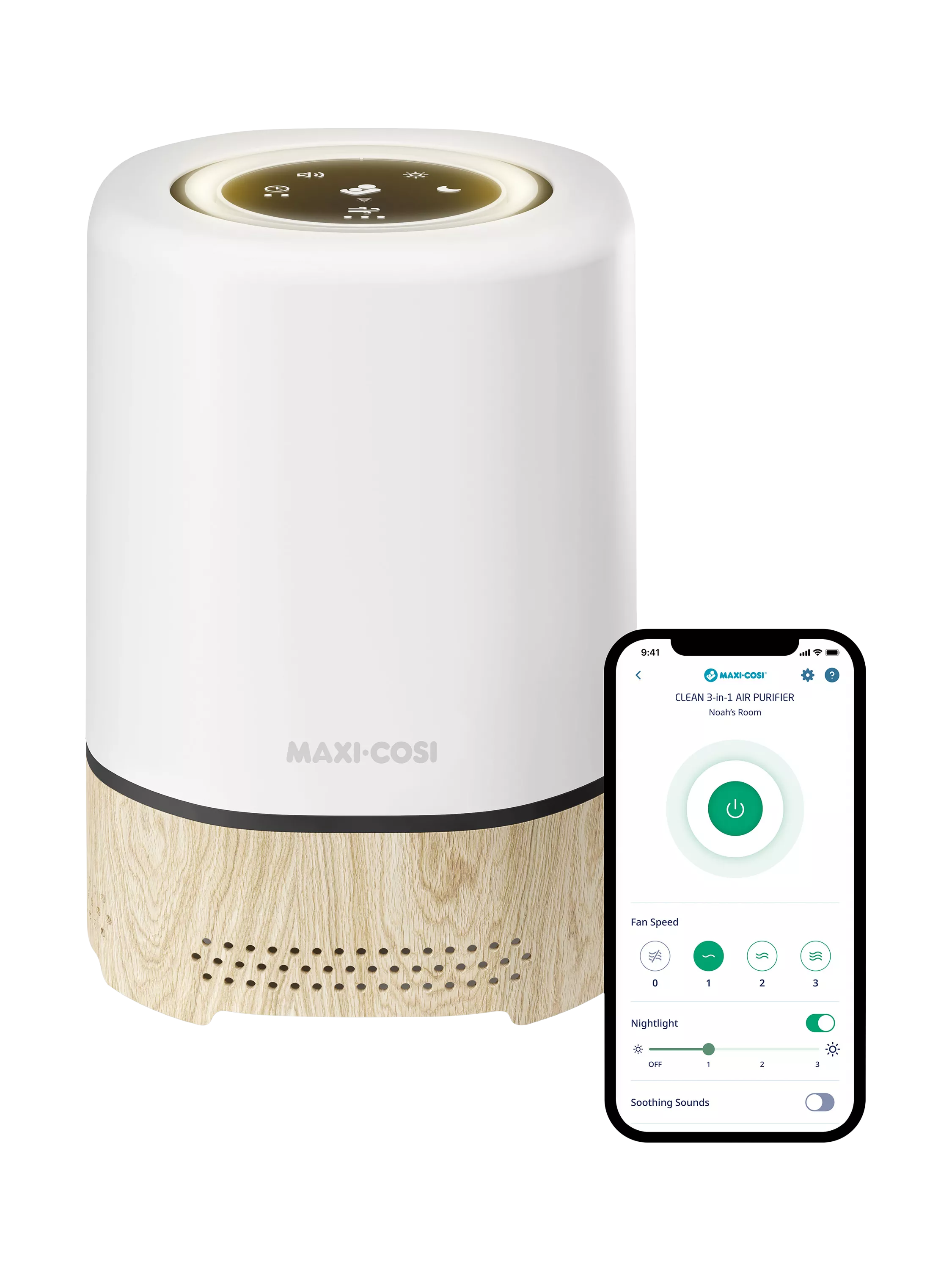 Maxi-Cosi Clean 3-in-1 Air Purifier white, imported from the UK