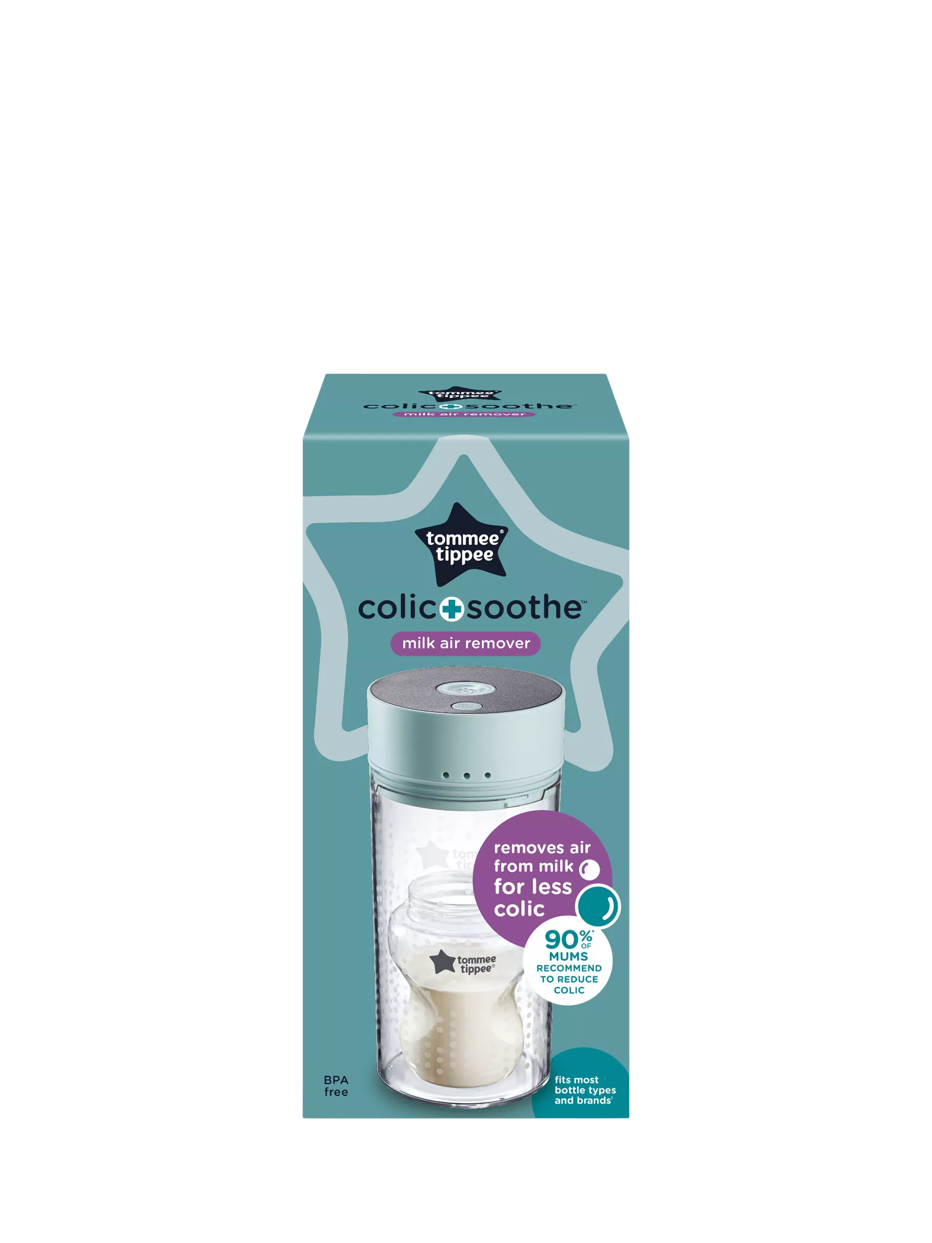 Tommee Tippee colic relief vacuum air remover for baby bottles (British brand)