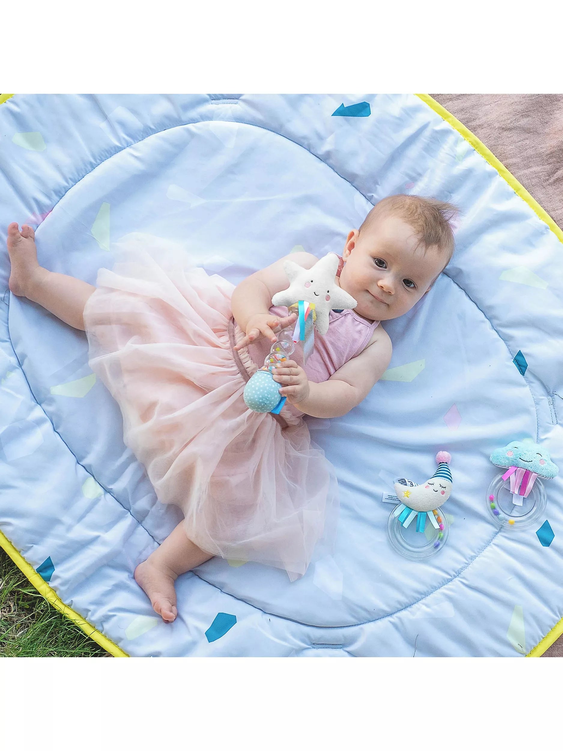 Taf Toys rainstick rattle with plush star - British product