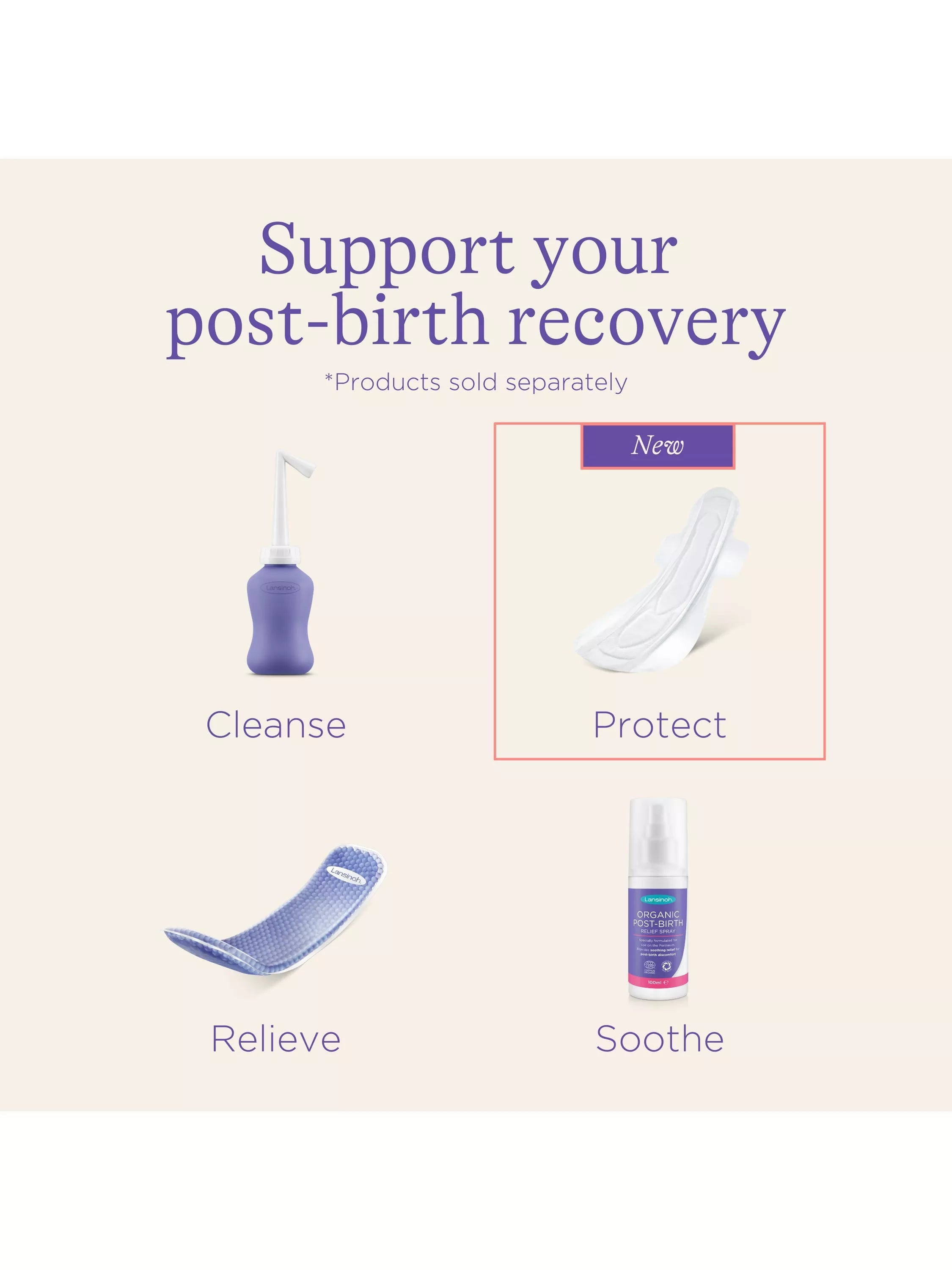 Lansinoh Extra Absorbent Maternity Pads Pack of 10, UK version