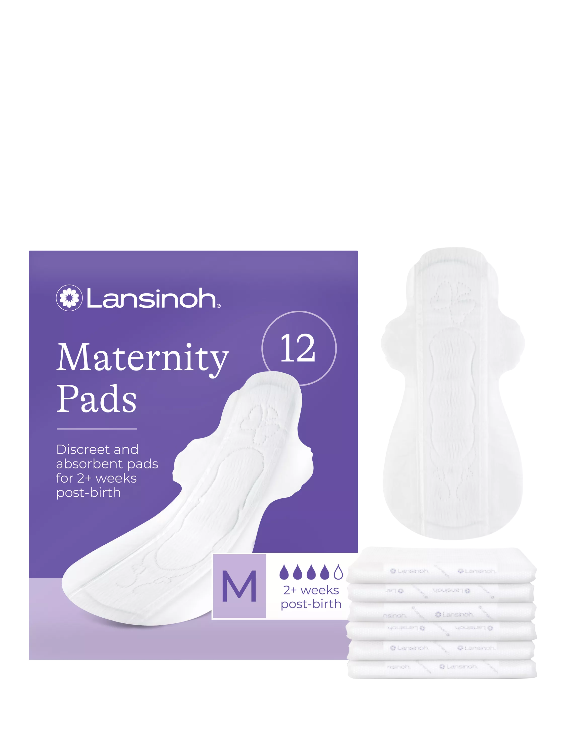 Lansinoh Discreet Absorbent Maternity Pads Pack of 12, UK version