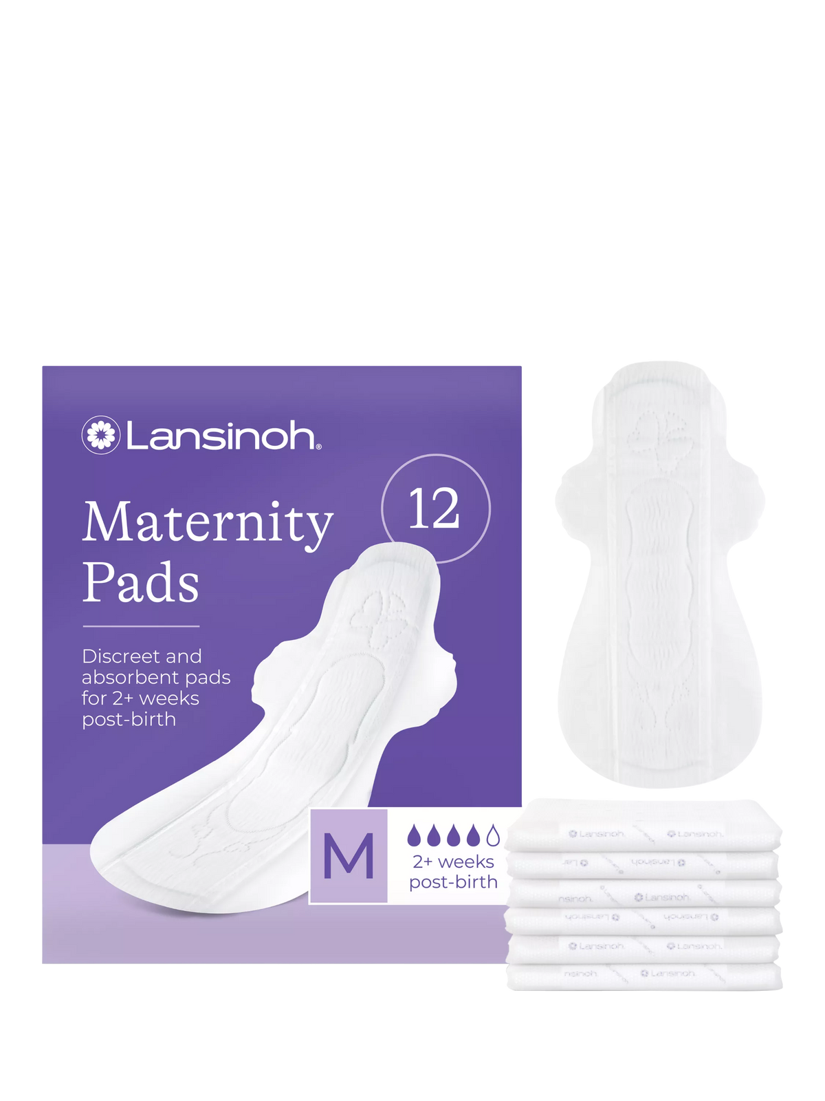 Lansinoh Discreet Absorbent Maternity Pads Pack of 12, UK version